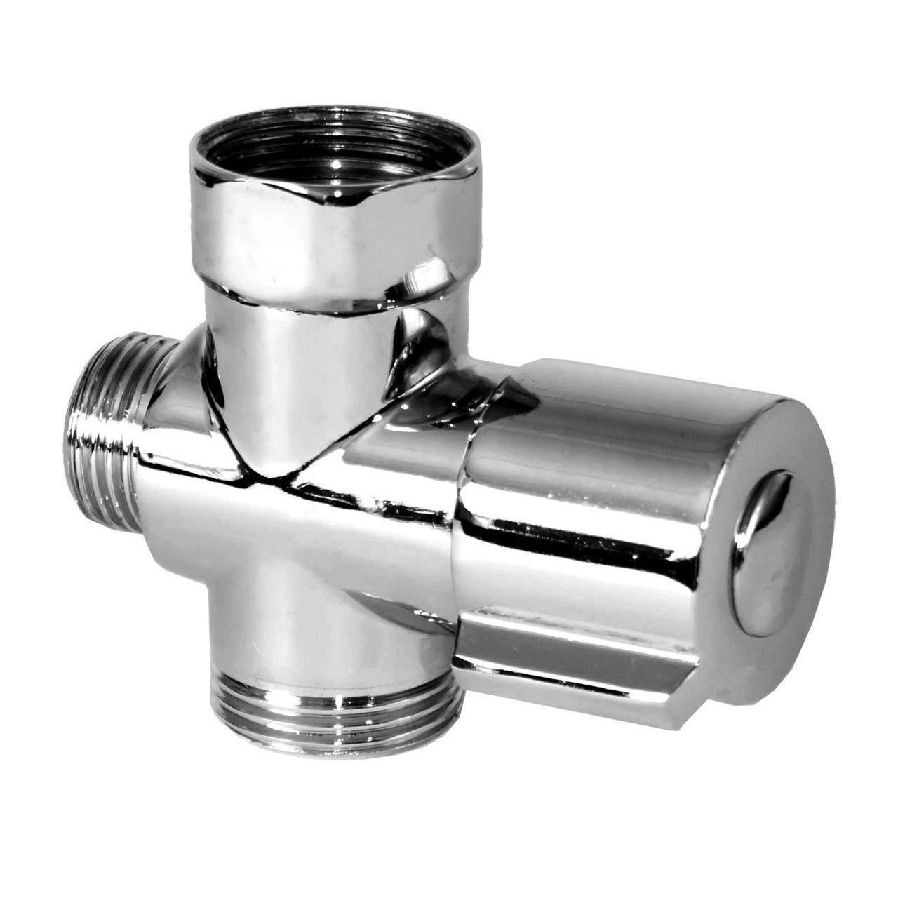 Кран-перемикач потрійний DOMINO DN 1"x3/4"x1" кульовий хромований NMV-13