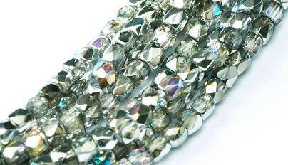 

Fire polished 2 mm Crystal Silver Rainbow