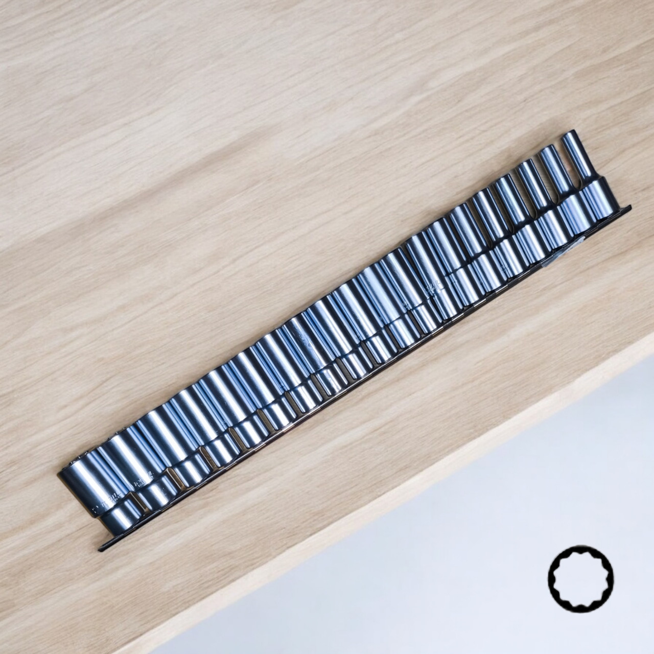 Набір головок подовжених 12 гр.  1/2" 20 од.   8~24,27,30,32мм   (на планці)  TOPTUL GAAQ1609U-12, фото 1