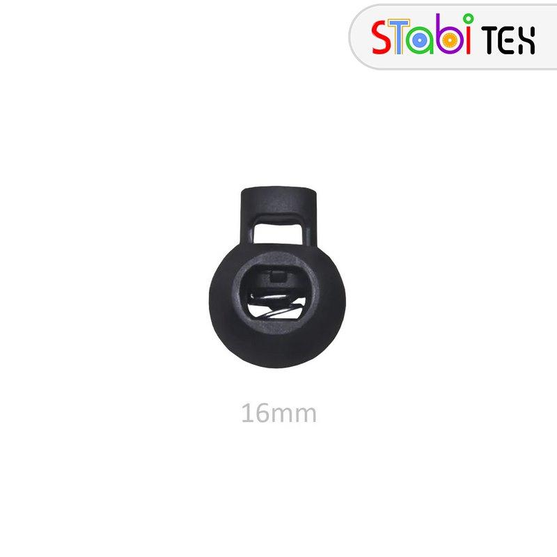 Фіксатор для шнура кулька 16мм ZYS-6014 (1000шт) Чорний