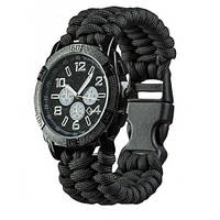 Годинник Mil-Tec Paracord Bracelet Black (15774002)