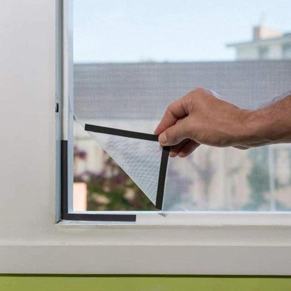 Магнітна москітна сітка на вікно 150х180 см Антимоскітна штора з магнітною стрічкою Захисна від комарів та мух, фото 1