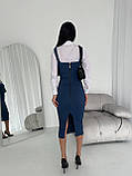 Сарафан джинсовий із блузкою, фото 3
