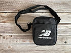 Маленька сумка через плече нью баланс New Balance чорна, фото 3