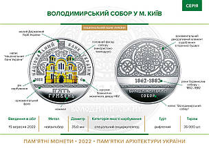 Монета НБУ "Володимирський собор у м. Київ", фото 4