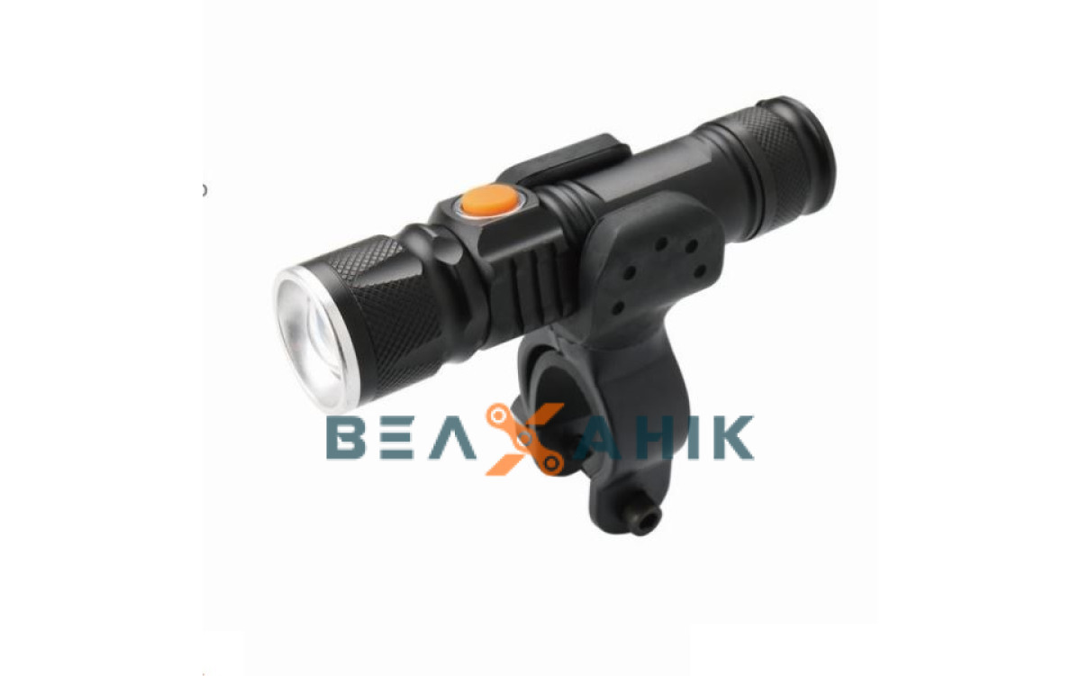 Ліхтар передній AL BC-FL1578 300Lm LED акумуляторний Li-on 1200mAh USB універсальне кріплення, фото 1