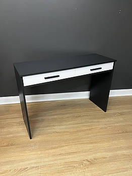 Туалетний столик антрацит з білим фасадом з двома шухлядами h76х110х40 см