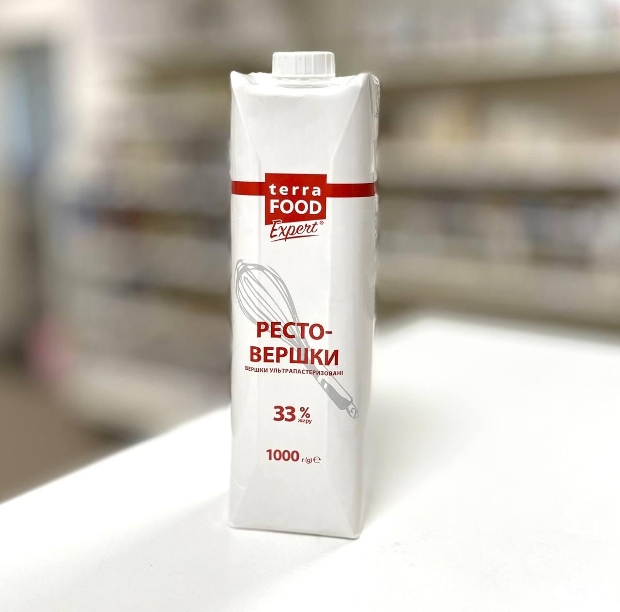 Вершки тваринні (несолодкі) Terra Food Expert 33% 1 л