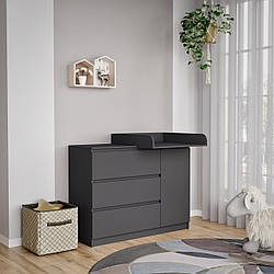 Комод пеленальний Ф3+1Д Антрацит