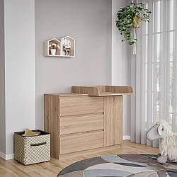 Комод пеленальний Ф3+1Д Дуб сонома