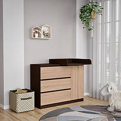 Комод пеленальний Ф3+1Д Венге+дуб сонома