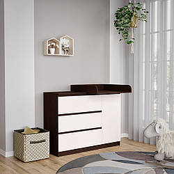 Комод пеленальний Ф3+1Д Венге+білий