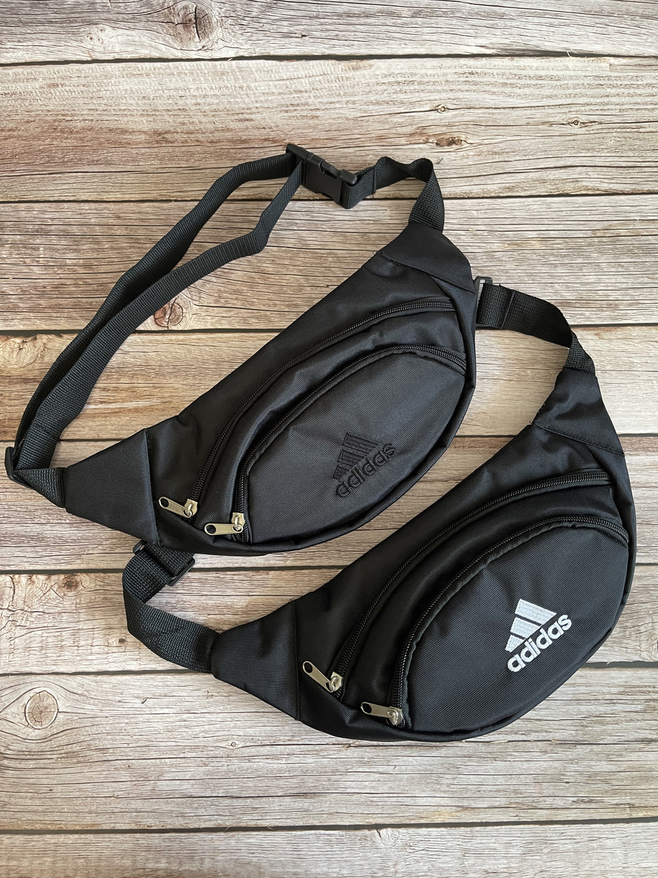 Спортивна сумка бананка на пояс адідас Adidas чорна