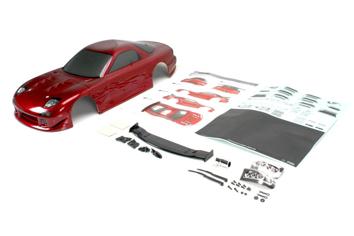 Team Magic E4D RX7 Pre-painted Body Shell Dark Red(VS), фото 1