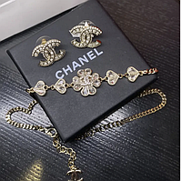 Позолочені сережки з камінням