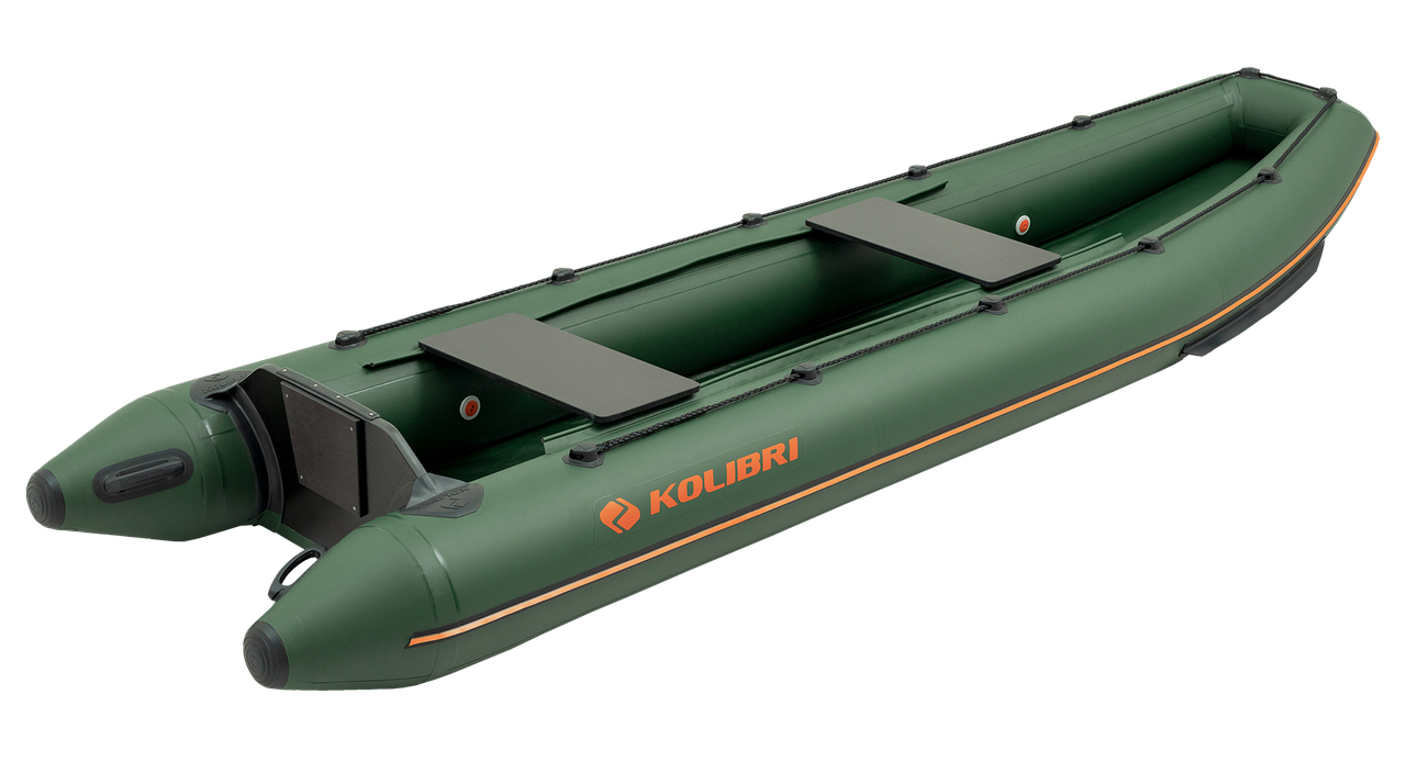 Надувний човен - каное ПВХ Kolibri КМ-390С + AirDeck. Купити надувний човен Колібрі 390 моторний для риболовлі