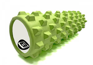 Масажний ролик EasyFit Grid Roller PRO 45 см Салатовий