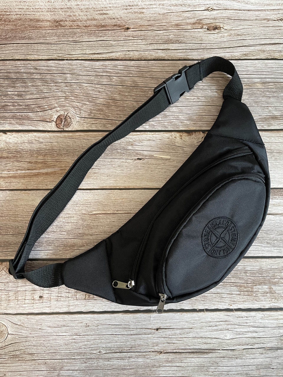 Бананка стон айленд Stone Island чорна сумка на пояс