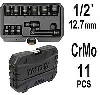Набор Ударных Головок Для Гайковерта 1/2" M10-M27 мм 11 шт YATO (YT-10255)