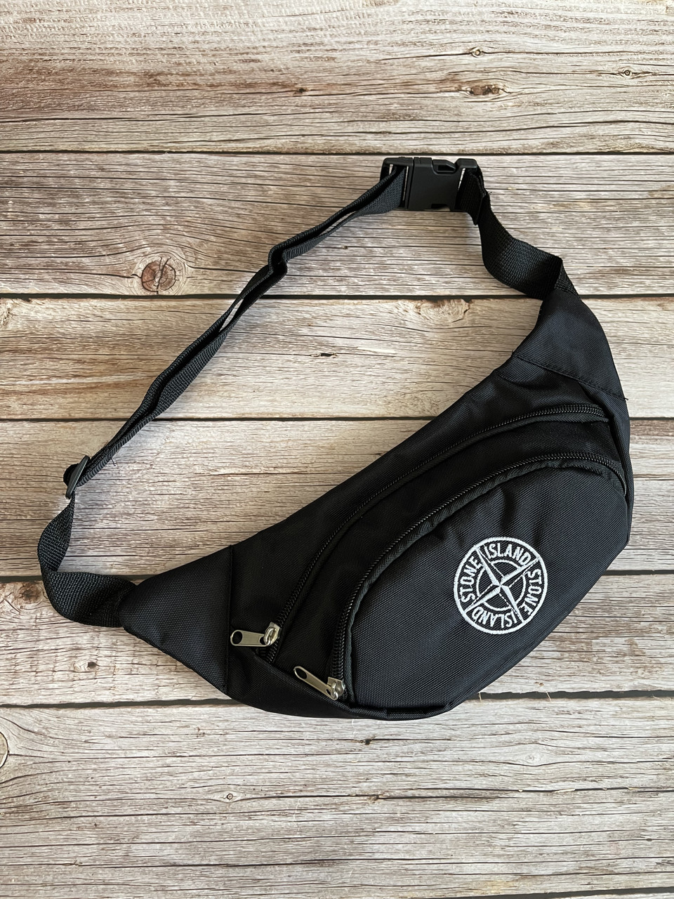 Сумка на пояс стон айленд Stone Island чорна