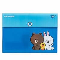 Папка-конверт на кнопці YES Line Friends A4 (492080)