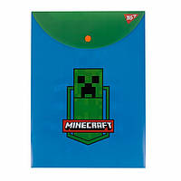Папка-конверт на кнопці вертикальна YES Minecraft A4 (492078)
