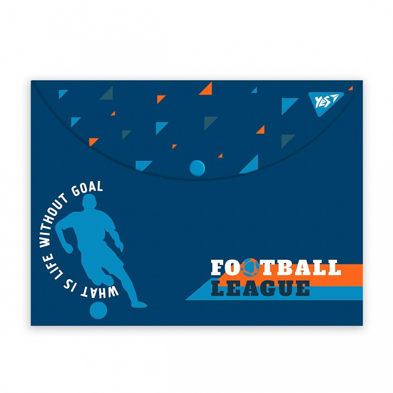 Папка-конверт на кнопці YES Football A4 (492027)
