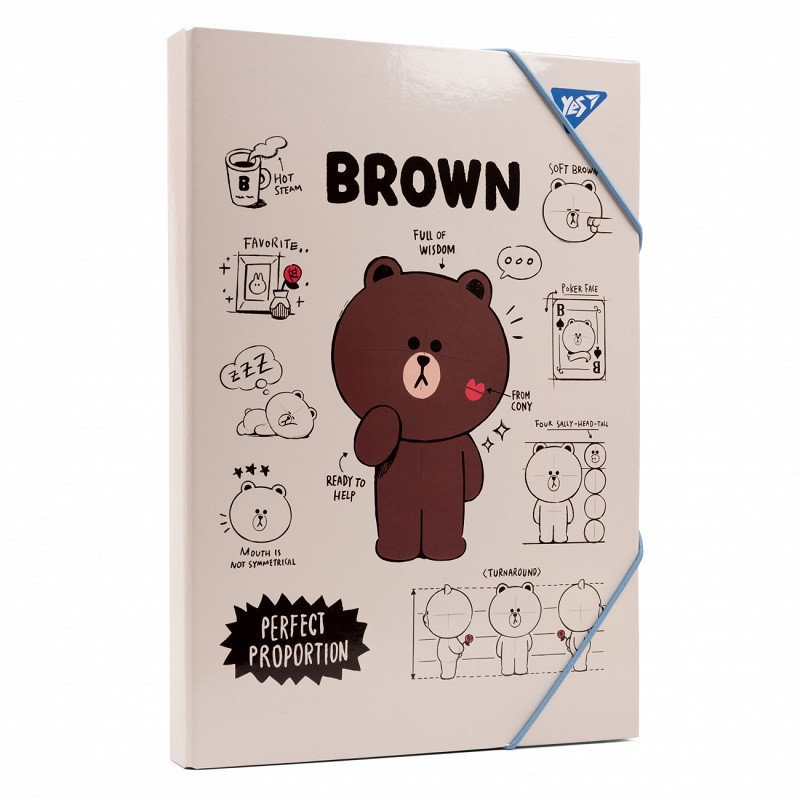 Папка для праці картонна YES Line friends A4 (500232)