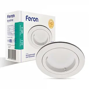 Світильник точковий Feron DL6310 під лампу MR16/GU5.3 білий без лампи 8122, фото 1