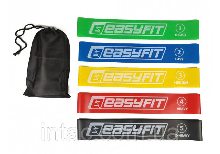 Гумові кільця для фітнесу EasyFit набір 5 шт