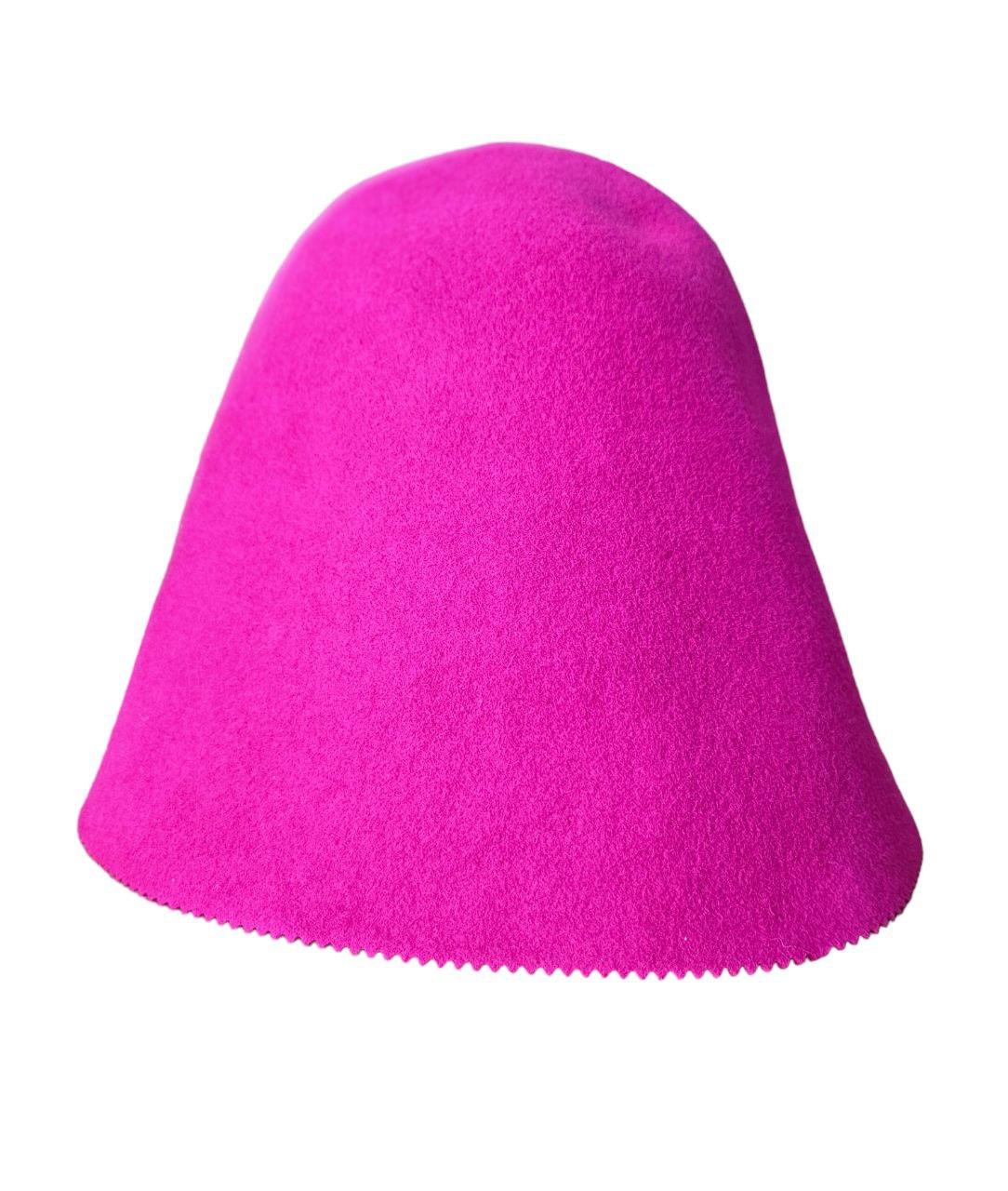Ковпак для сауни цільний темна фуксія (натуральний фетр)