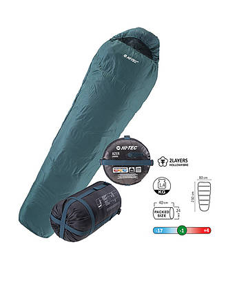 Спальний мішок Hi-Tec Azer (SB009) 230 x 80 cм Deep Teal/Silver Pine, фото 5