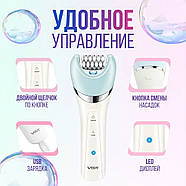 Пінцетний епілятор на акумуляторі з 5 насадками для всього тіла VGR V-703, фото 3