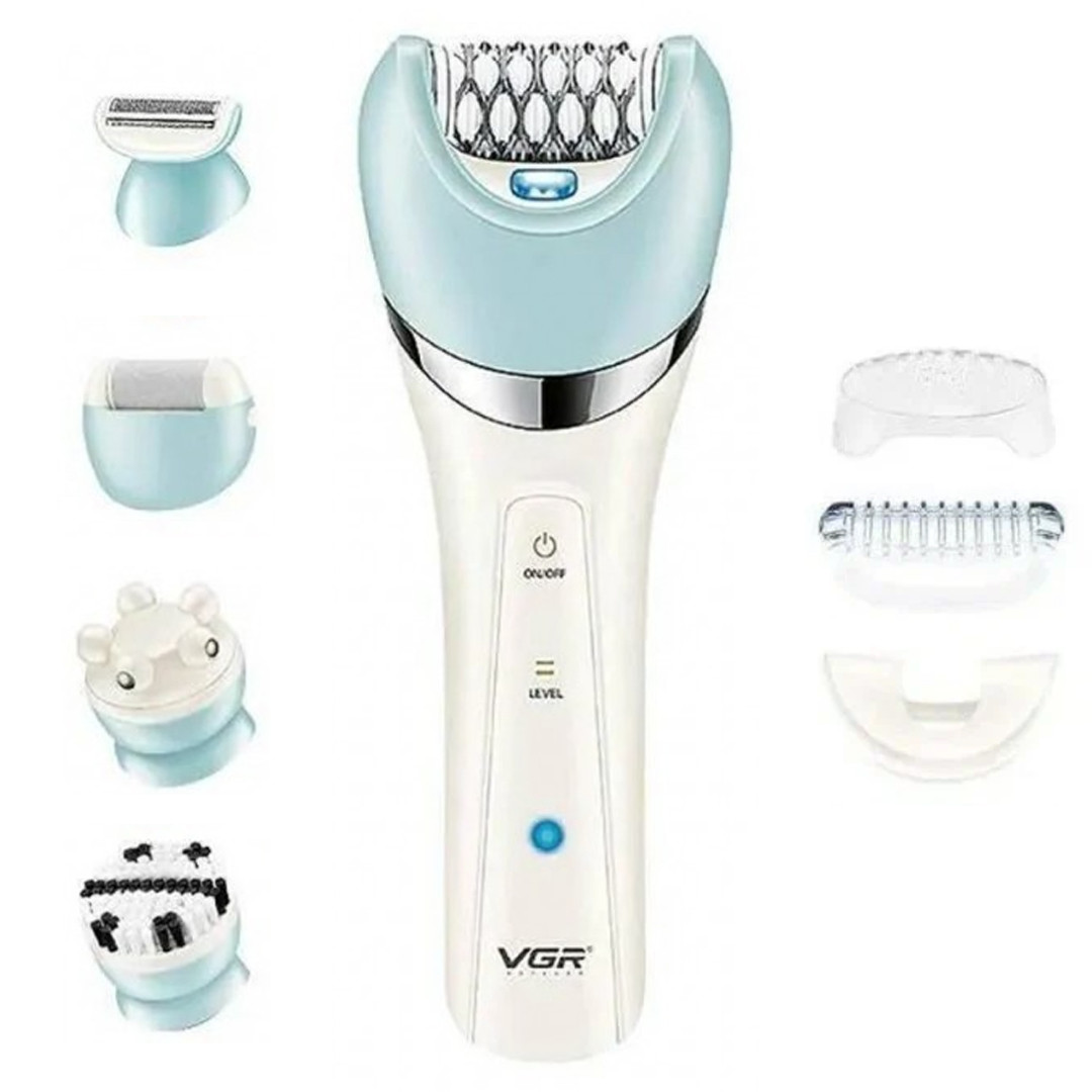 Пінцетний епілятор на акумуляторі з 5 насадками для всього тіла VGR V-703, фото 1