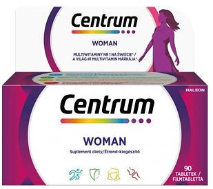 Centrum WOMAN Комплекс вітамінів і мінералів для жінок, 90 таблеток. До 11/2025