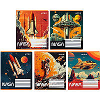 Зошит Kite NASA 12 аркушів лінія гібр. лак + УФ лак мікс дизайнів (NS24-234)