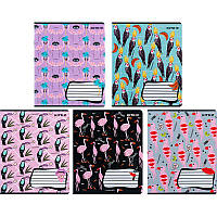 Зошит Kite BBH 18 аркушів клітинка гібр. лак + УФ лак мікс дизайнів (K24-236-1)