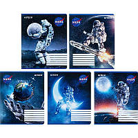 Зошит Kite NASA 18 аркушів клітинка гібр. лак + УФ лак мікс дизайнів (NS24-236)