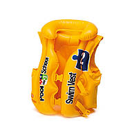 Жилет надувний INTEX 58660, жовтий, 3-6 років