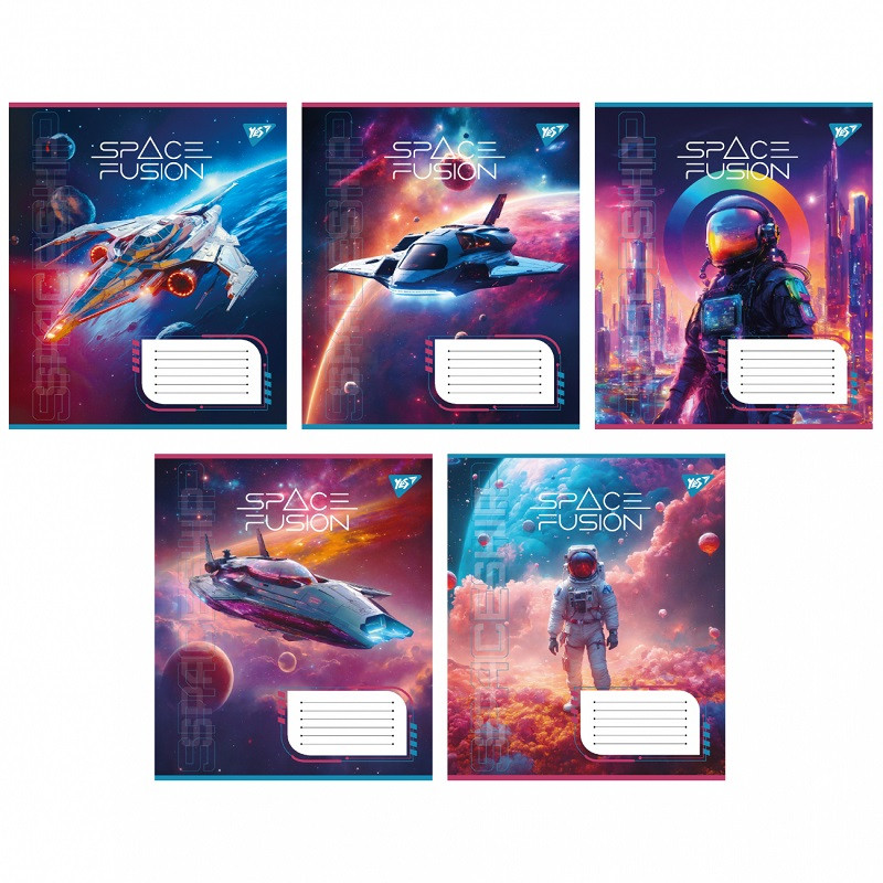 Зошит Yes Space fusion 60 аркушів клітинка мікс дизайнів (767147)