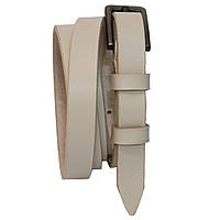 Ремінь жіночий шкіряний темно бежевий , Вознесенськ (RWK0144-15)