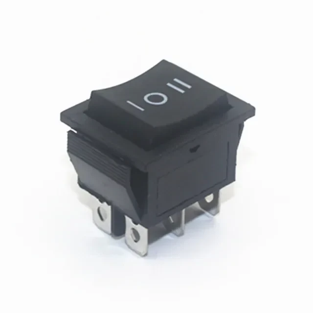 Кнопка вимикач трьох позиційний шестиконтактний з фіксацією KCD4 250V/30A, фото 1