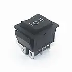 Кнопка вимикач трьох позиційний шестиконтактний з фіксацією KCD4 250V/30A