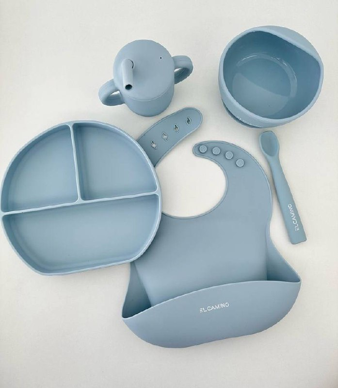 Набір силіконового посуду ME 1172 Блакитний, фото 1