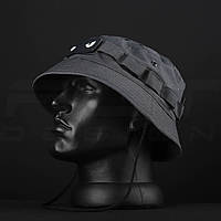 Панама тактична ріп-стоп Велкро з утяжкою сіра