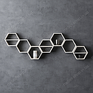 Полиці соти настінні відкриті оригінальні, поличка з дерева для квітів на стіну спальні, фото 2