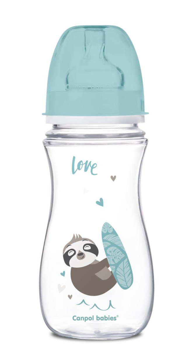 Пляшечка антиколікова з широким горлечком Easystart - Toys 300 мл блакитна Canpol 35/222 с 12 месяцев, фото 1