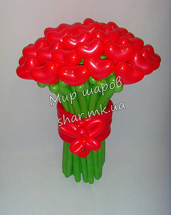 Букет сердець до Дня Святого Валентина з повітряних кульок, фото 1
