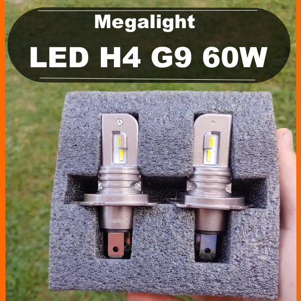 Світлодіодні LED-лампи для авто H4 12 V-24 V G9 5500 K 60 W 12000L пасивне охолодження