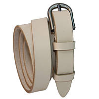 Ремінь жіночий шкіряний теплий бежевий, Вознесенськ (RWK0135-20)